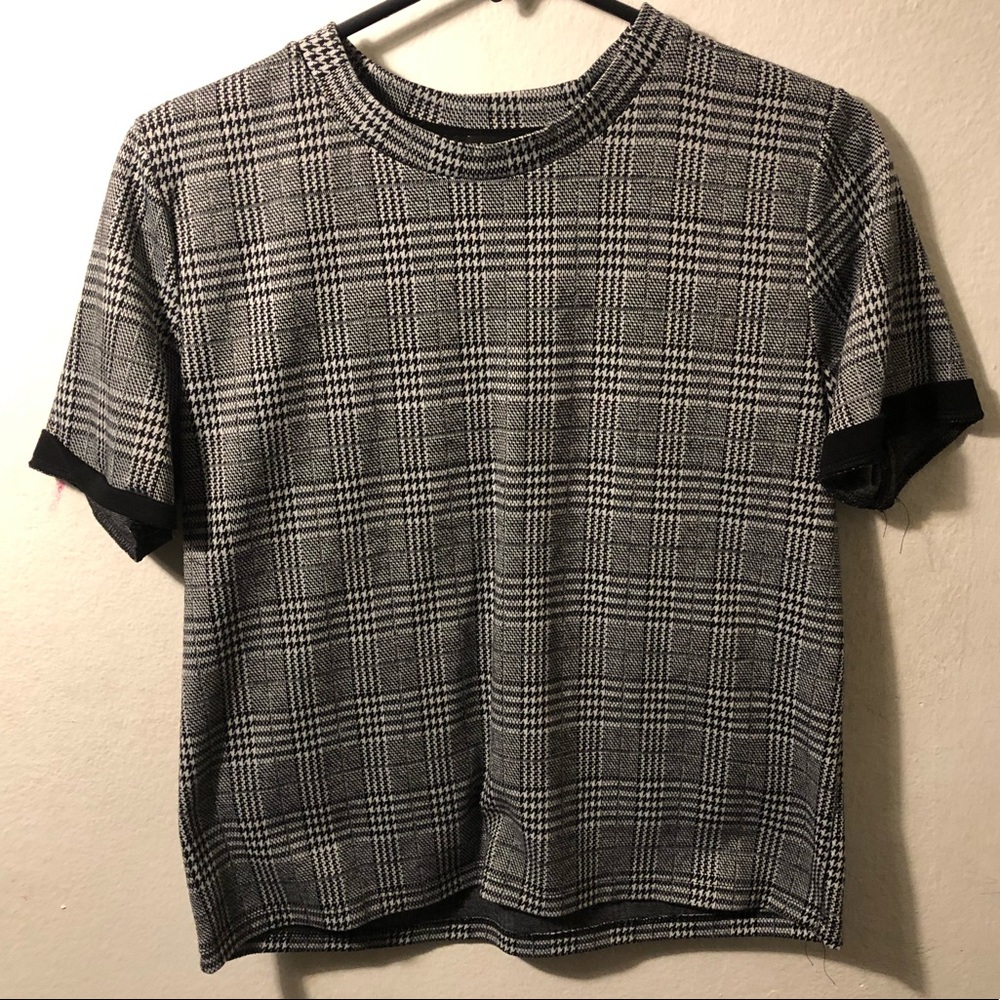Black and Gray Grid Shirt